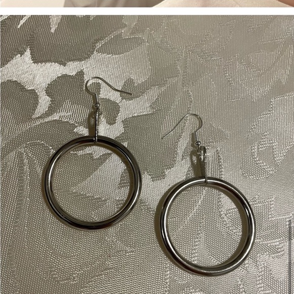 Silver Hoop Earrings - Picture 9 of 15